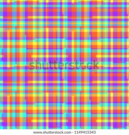 Seamless pattern. Abstract geometric wallpaper of the surface. Checkered multicolored background. Pretty texture. Print for polygraphy, t-shirts and textiles. Doodle for design. Art creation