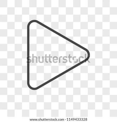 Play vector icon on transparent background, Play icon