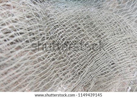 close up fabric of net