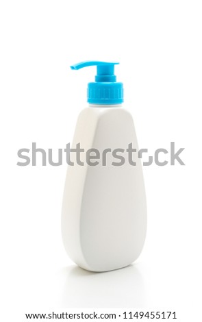 Gel, Foam Or Liquid Soap Dispenser Pump Plastic Bottle isolated on white background