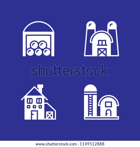 windmill icon. 4 windmill vectors with barn icons for web and mobile app
