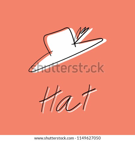 Hat Free hand drawn Vector in minimal style