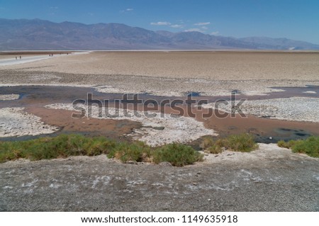 Bad Water Basin. The Lowest Place Below The Sea Level. Death Valley, California, USA.