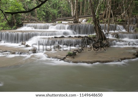 huai mae khamin waterfall kanchanaburi Thailand