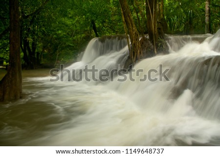 huai mae khamin waterfall kanchanaburi Thailand