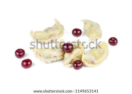 Traditional ukrainian cherry damplings