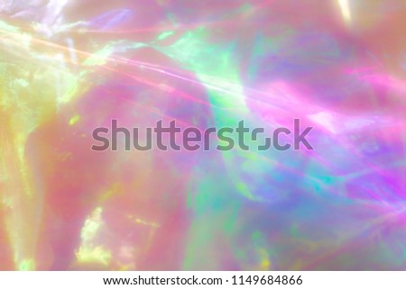 Rainbow colors, psychedelic pattern, holographic background. Magical marble and iridescent effect for banner templates and wallpapers. Pink shades. 