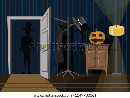 horror house vector illustration 