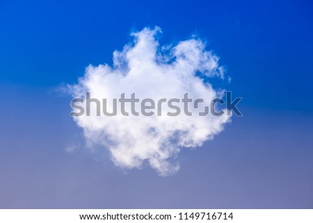 Blue sky, white clouds float through