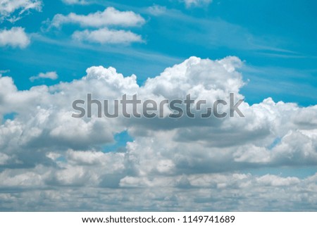 White clouds, beautiful blue sky