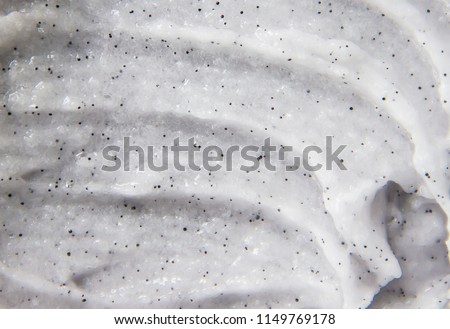 Texture cosmetic gel scrub for face and body. Royalty-Free Stock Photo #1149769178