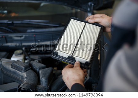 worn cabin air conditioner filter of car Royalty-Free Stock Photo #1149796094