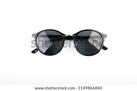 Stylish black sunglasses isolated on white background. Royalty-Free Stock Photo #1149866840