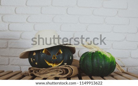 Funny pumpkin. Halloween.