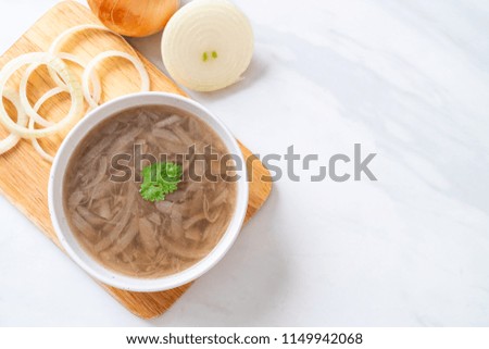 onion soup bowl - healthy food style