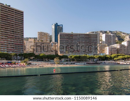 View of the coast of the Principality of Monaco