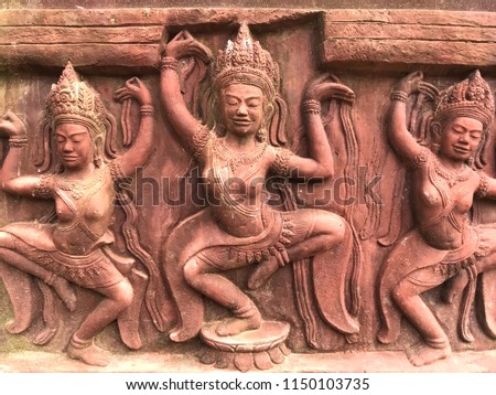 Statue sculpture about Khmer ancient of god