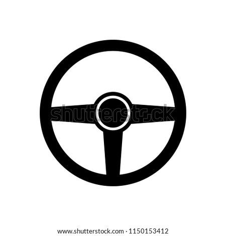 Steering wheel icon, logo