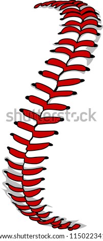 Vector Illustration of Softball Laces or Baseball Laces