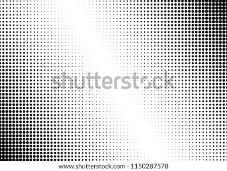 Distressed Dots Background. Black and White Pop-art Texture. Gradient Points Pattern. Fade Overlay. Vector illustration