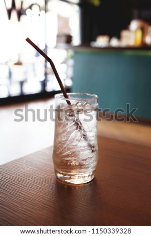 Iced soda in glass