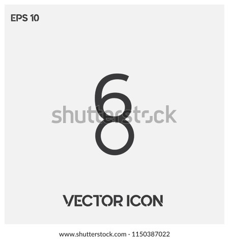 Creative "86","68" Typographic Vector Icon Illustration.Numeral Vector Logo.Light Backround.Premium Quality.