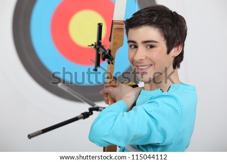 Professional archer Royalty-Free Stock Photo #115044112
