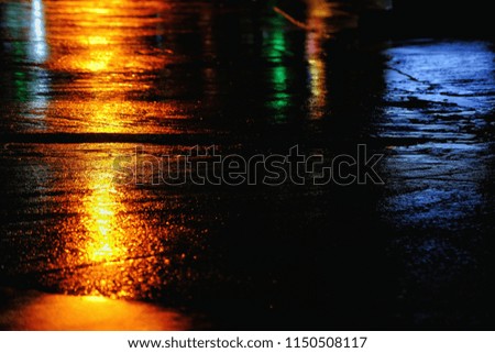 Water on the road after heavy rain