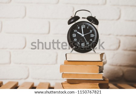 Black vintage alarm clock