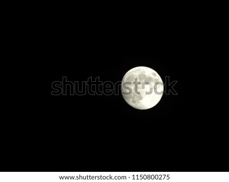Full Moon In Night Sky