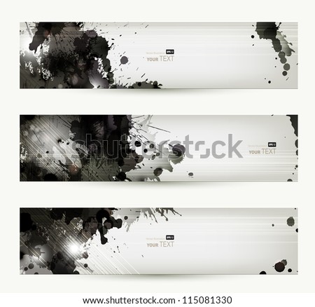 Abstract grunge artistic headers.