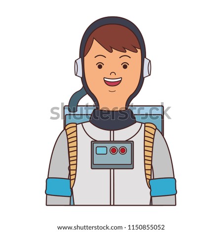 Astronaut male cartoon