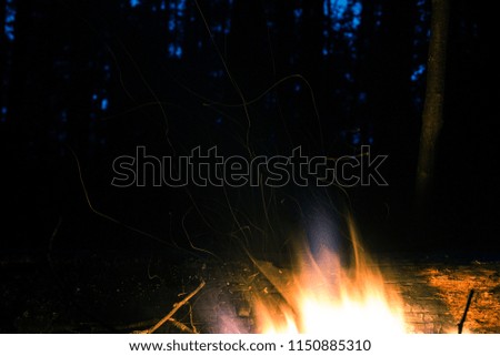 bonfire in camp