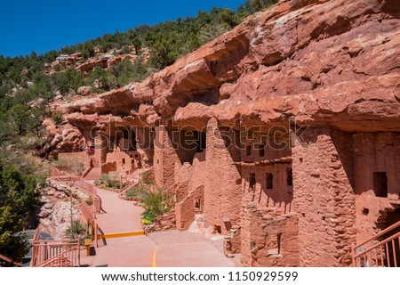 The special Manitou Cliff Dwellings museum at Manitou Springs, Colorado Royalty-Free Stock Photo #1150929599