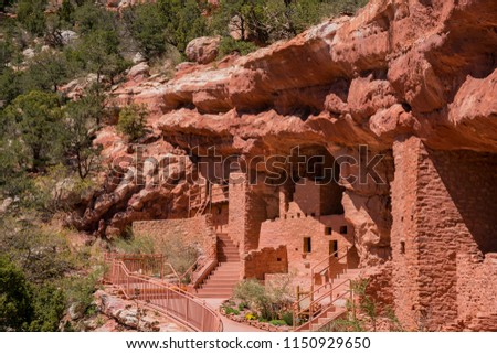 The special Manitou Cliff Dwellings museum at Manitou Springs, Colorado Royalty-Free Stock Photo #1150929650