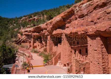 The special Manitou Cliff Dwellings museum at Manitou Springs, Colorado Royalty-Free Stock Photo #1150929653