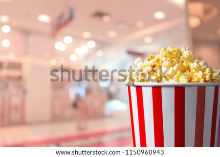 popcorn blast salty box in cinema time  