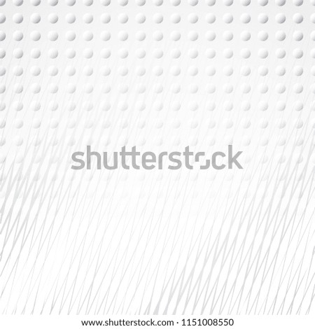 Light Halftone Background for Web Layout. White and Grey Half Tone Raster Pattern with Dots and Gradient Lines