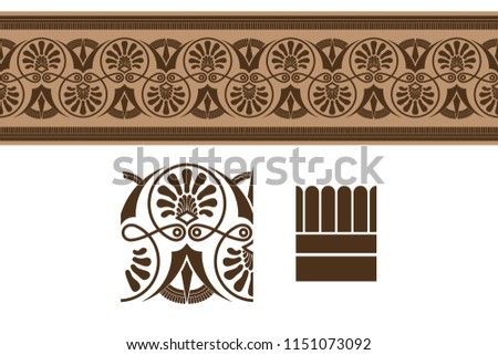 Ancient Greek border ornaments, frieze