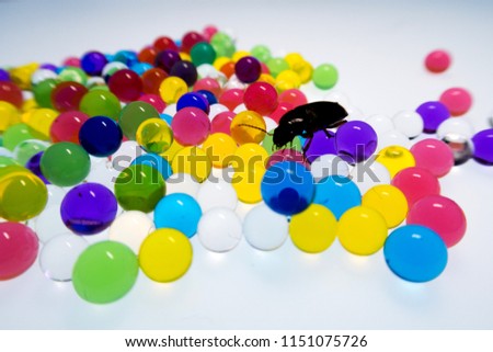 
bright multicolored balls on white background