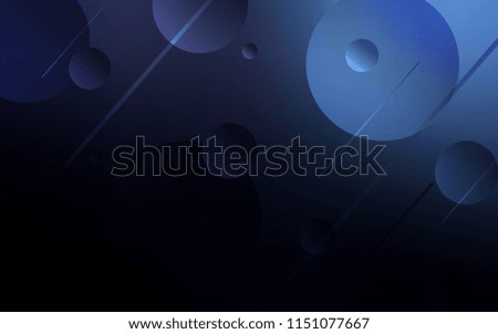 Dark BLUE vector layout with circle shapes. Beautiful colored illustration with blurred circles in nature style. Beautiful design for your business advert.