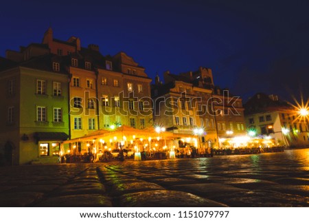 Warsaw, the old city, photo of old houses
