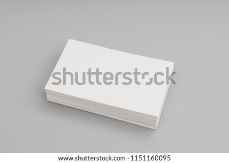 Blank business card with soft shadows.