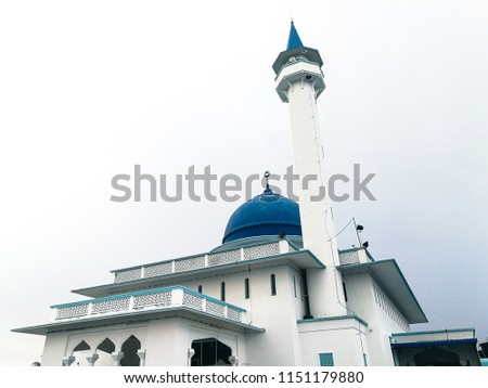 Beautiful of Masjid Jamek Mersing,Malaysia-06 August 2018