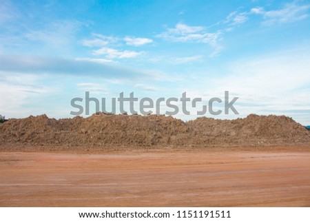 The Construction clay, in working area Royalty-Free Stock Photo #1151191511