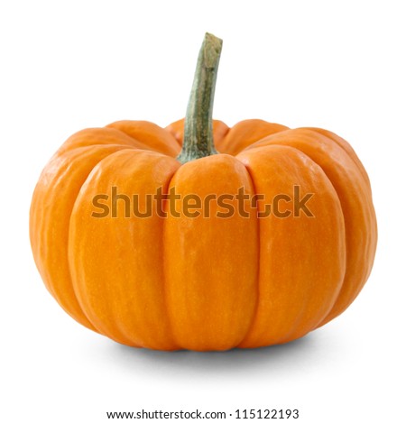pumpkin over white background