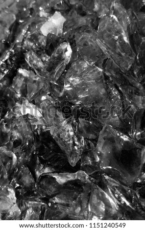 Broken Shattered Glass Background Texture Black and White Photo