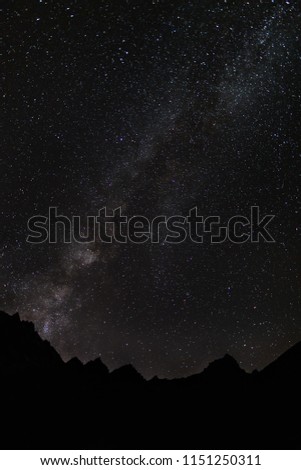 The view of the starry sky - Everest region, Nepal, Himalayas
