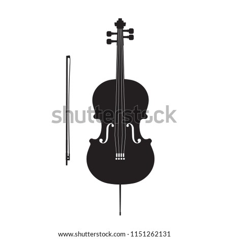 Cello vector illustration isolated on white background Royalty-Free Stock Photo #1151262131
