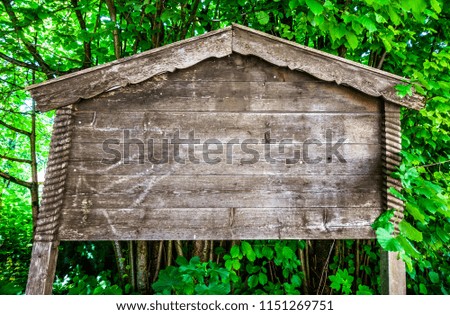 wooden billboard with copy space